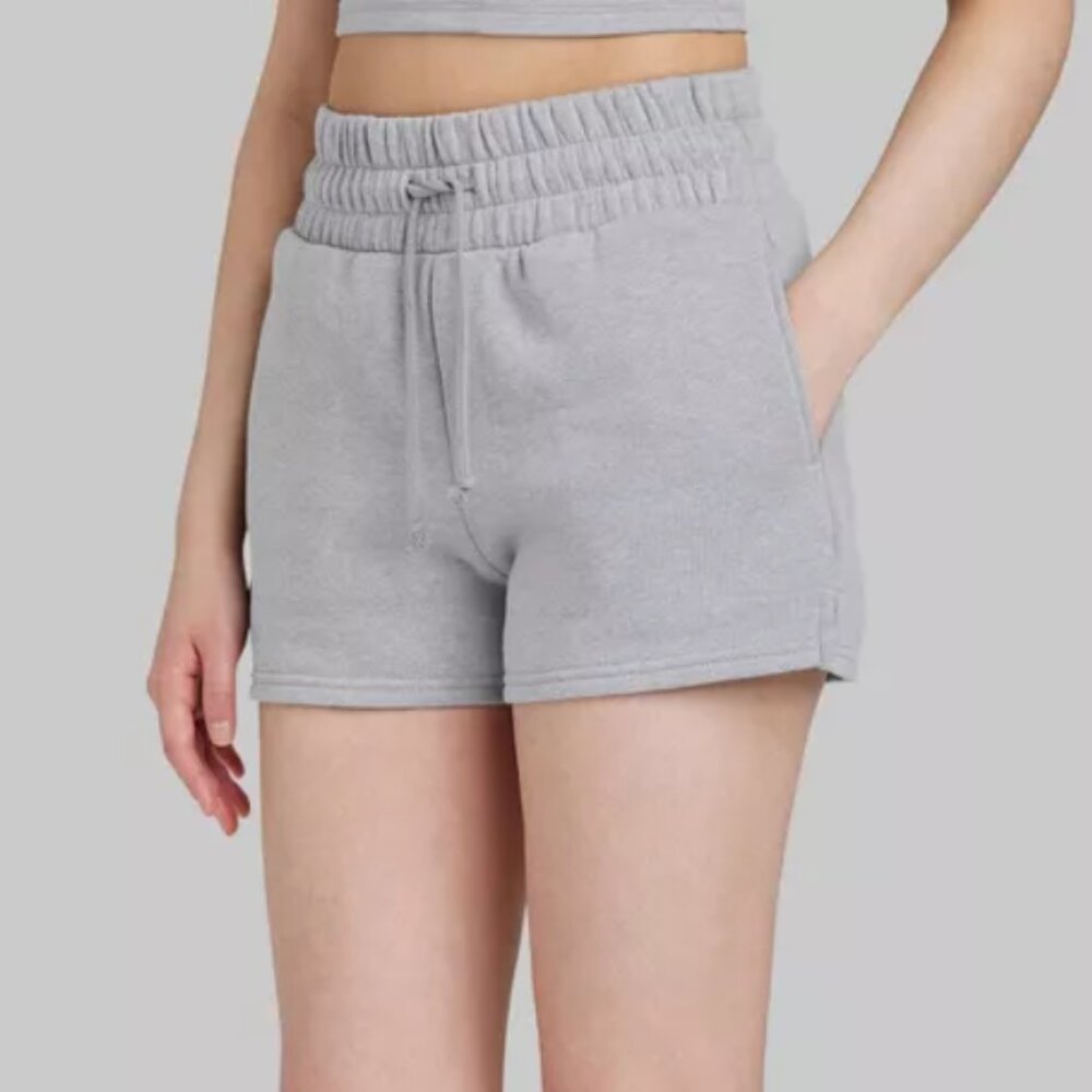 Wild Fable Pull-On Perfect Fleece Shorts - Grey - Size L